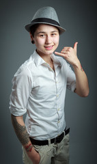 attractive caucasian blond in 30 years old