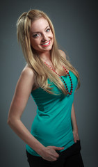 attractive caucasian blond in 30 years old