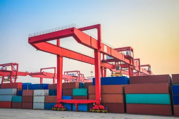 Wall murals Port inland container terminal