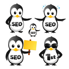 Set Of SEO Penguin Mascots