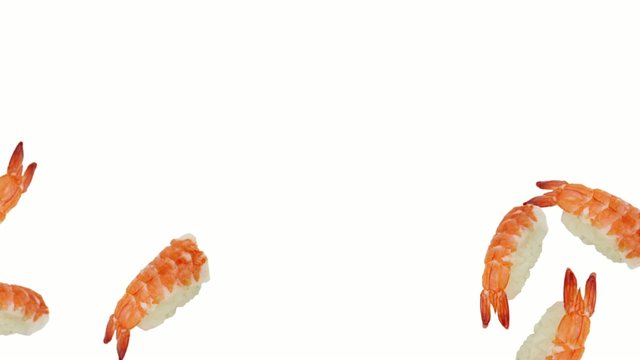 エビ寿司の転がり