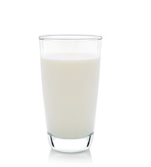 glass of milk isolated on white background