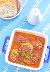 meat balls with sauce