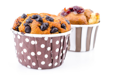 Chocolate chips cupcake