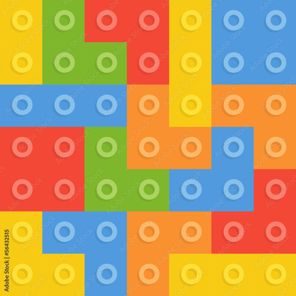 Poster Color constructor blocks seamless pattern