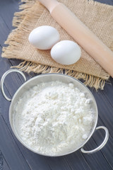 flour and eggs