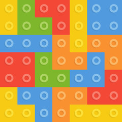 Color constructor blocks seamless pattern