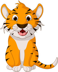 tiger cartoon sitting