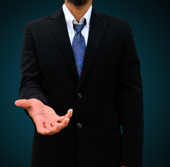 businessman giving a hand