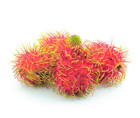 rambutan on white background