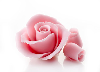 pink decorative sugar rose