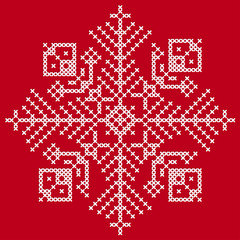 christmas embroidery ornament