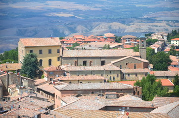 Wspaniały pejzaż starego miasta w Volterra w Toskanii, Włochy - obrazy, fototapety, plakaty