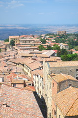 Wspaniały pejzaż starego miasta w Volterra w Toskanii, Włochy