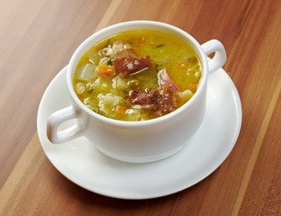 soup with smoked meat