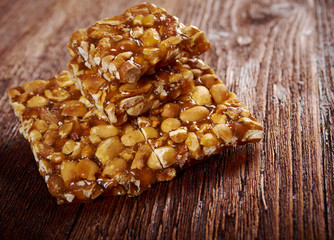 Peanut brittle sweet hard