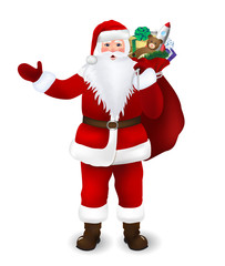 Santa Claus with a bag of gifts