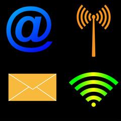 Wireless Technology icon set