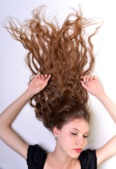 Naklejka premium Beauty hairstyle