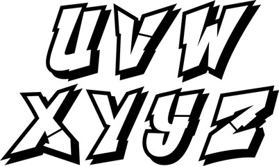 vector graffiti font alphabet (part 3) © foreks