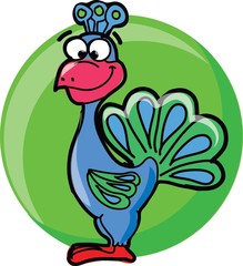 Мультфильм векторные павлина