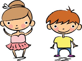 Симпатичные счастливые дети