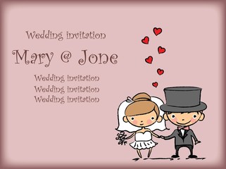 Свадебная фотография, жених и невеста в любви, вектор