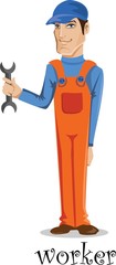 Мультипликационный персонаж работника