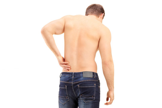 Man Shot From Behind Suffering A Back Pain