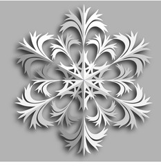 Fototapeta premium Decorative abstract snowflake.