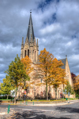 Fototapeta na wymiar Old Catholic church, Fulda, Hessen, Germany