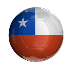 Soccer ball with Chilean flag