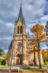 Fototapeta na wymiar Old Catholic church, Fulda, Hessen, Germany