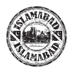 Islamabad grunge rubber stamp
