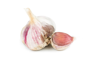 garlic isolated on white background