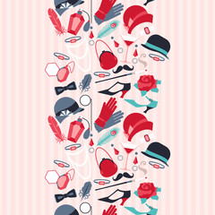 Retro of 1920s style seamless pattern.