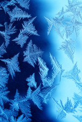 Texture of nature - ice on glass