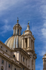 Spectacular church in Navona Square, Rome Italy
