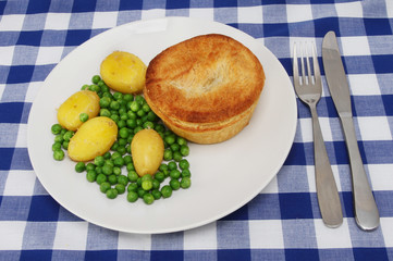Pie and veg