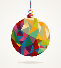 Merry Christmas circle bauble with triangle composition EPS10 fi