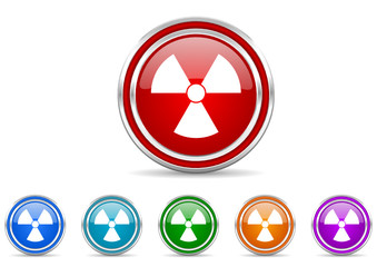 radiation icon set