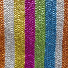 colorful fake straw surface closeup