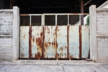 Rustic factory gate