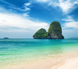Clear water and blue sky
