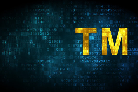 Law concept: Trademark on digital background