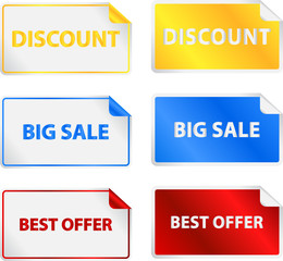 Colored Sale Tags Labels