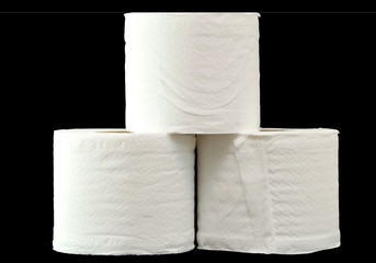 The stack of roll tissue.