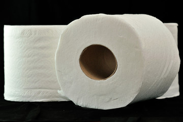 The stack of roll tissue.