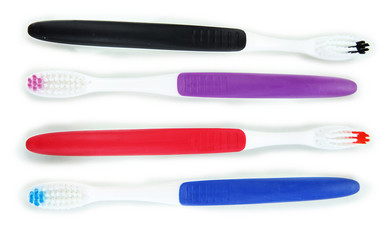 Tooth-brushes isolated on white