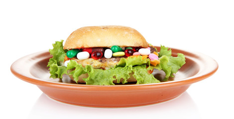 Conceptual image for nutritional care:assorted vitamins and